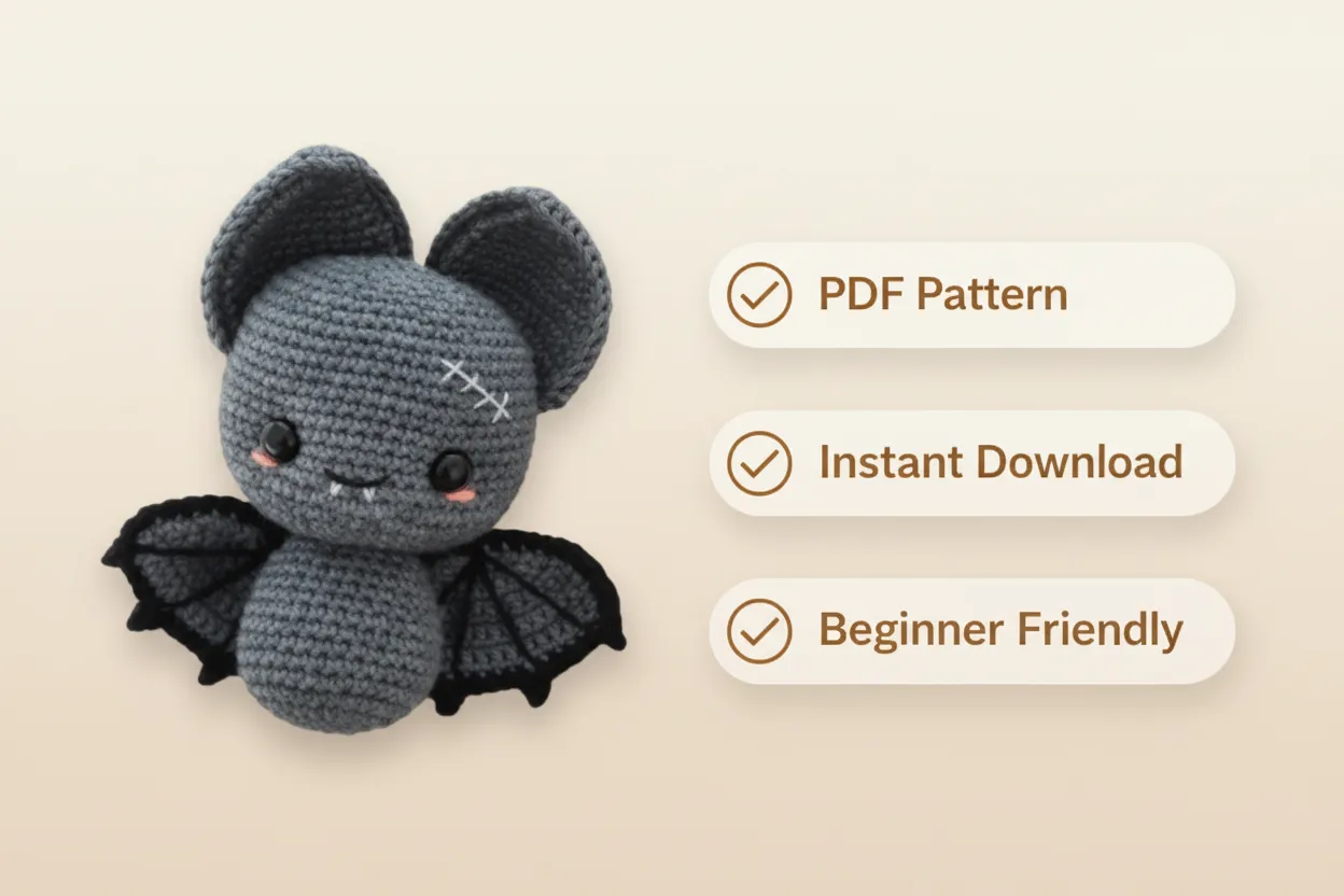 Cute Bat Amigurumi Crochet Pattern