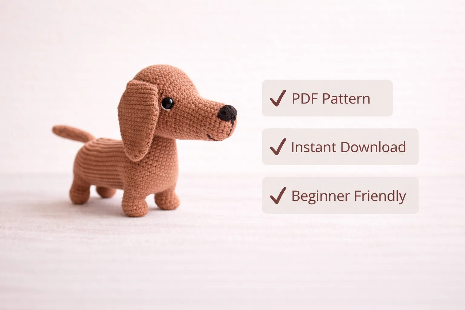 Dachshund Dog Crochet Pattern