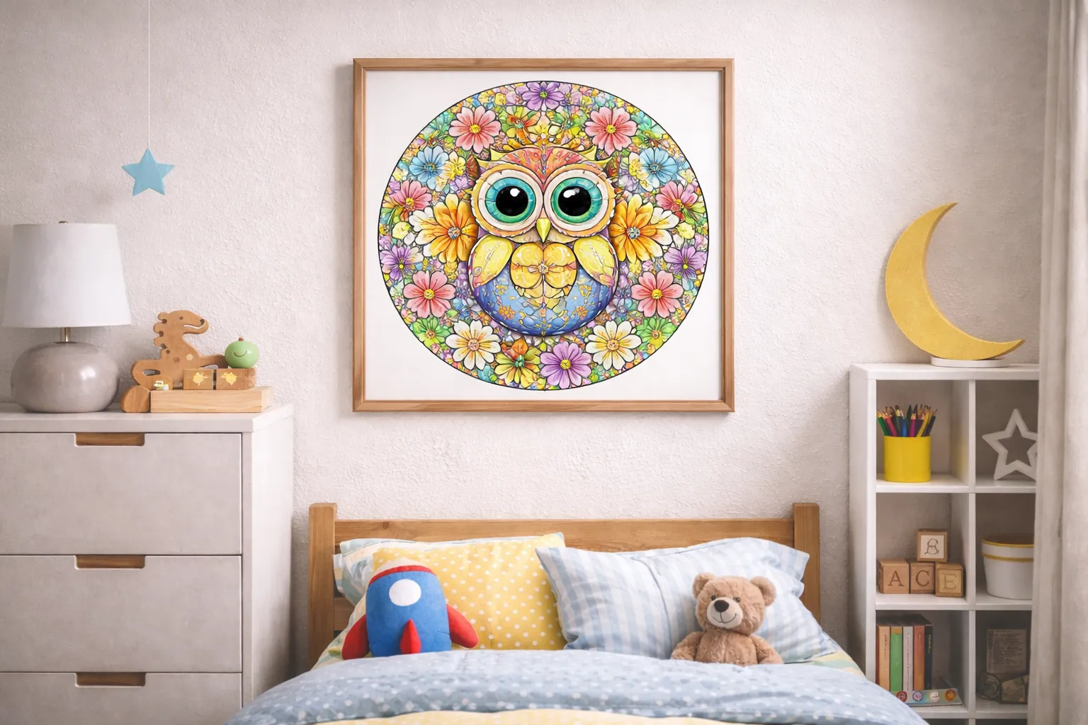 Livro de colorir mandalas de corujas para crianças