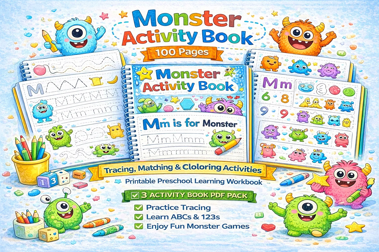 Monster Aktivitätsbuch PDF