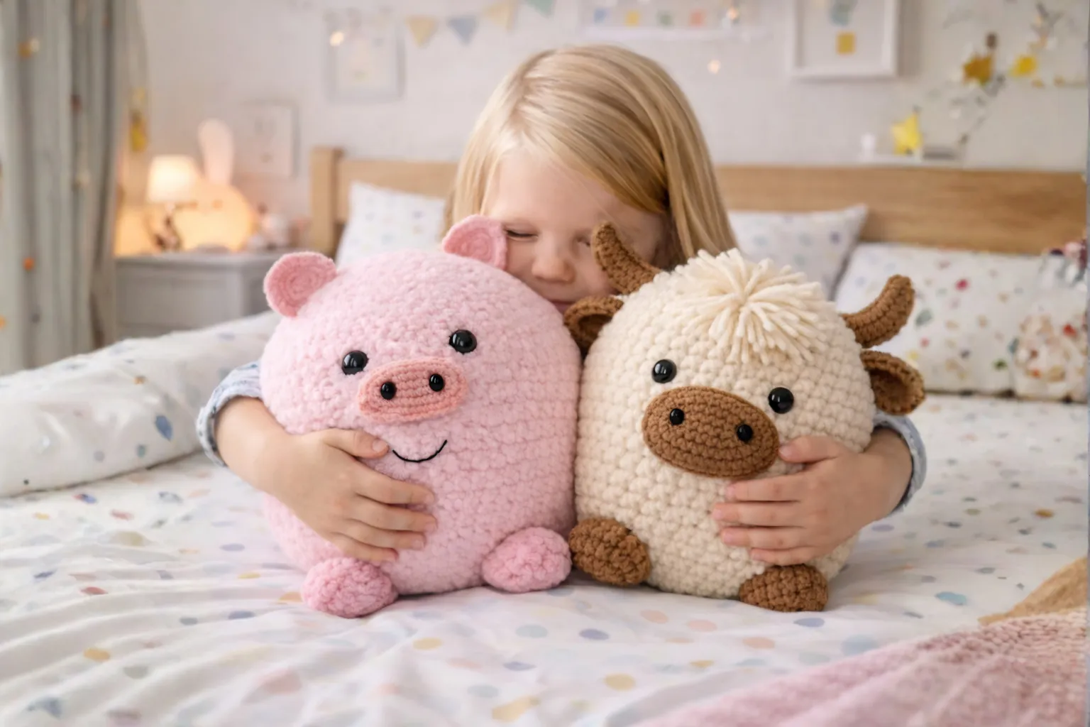 Cow & Pig Pillow Crochet Pattern Bundle